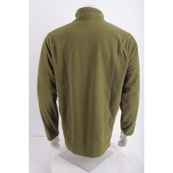 Eddie Bauer Mens1/2 Zip Fleece Jacket Shirt Size L Olive Green Pullover - Picture 3 of 6